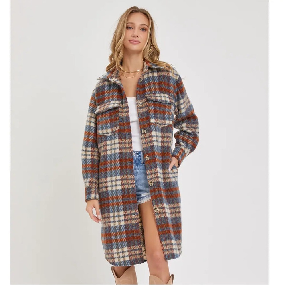 NWOT | Sweet Lovely By Jen Plaid Shacket